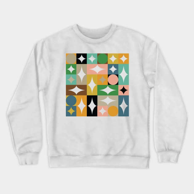 Retro Circles and Diamonds Crewneck Sweatshirt by Makanahele